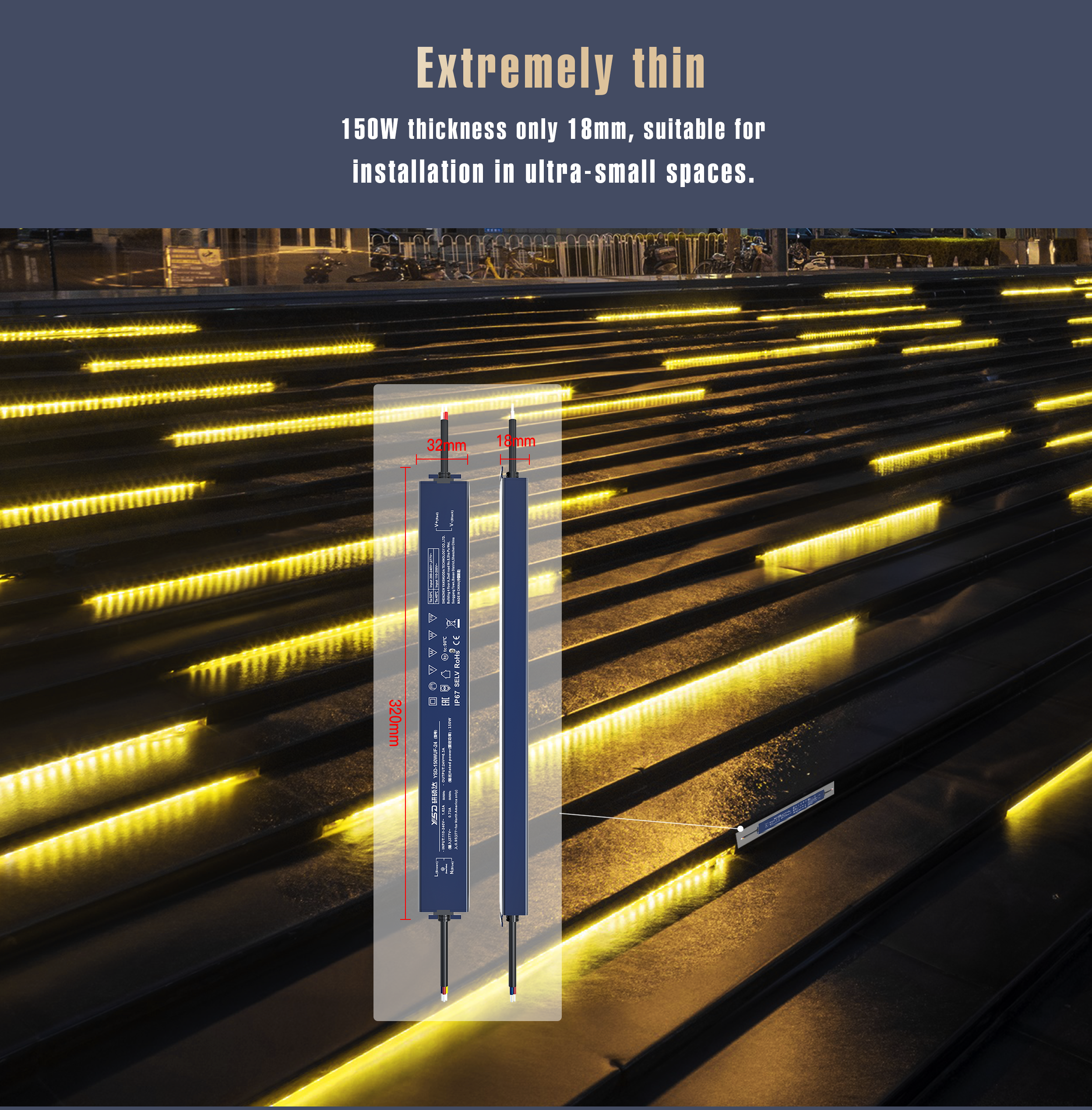 Yanshuoda Ultra-Slim Waterproof LED Power Supply Now Available！